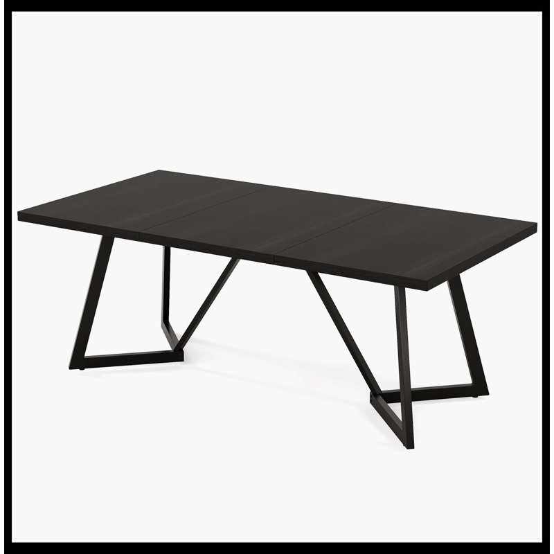 70.8" Dining Table, Modern Rectangular Kitchen Table For 6-8