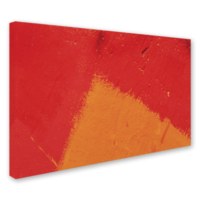 Eyron «Abstract Orange Triangle», reproduction d'art sur toile tendue