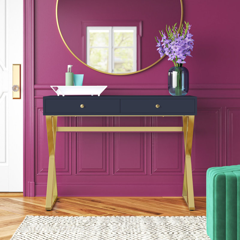 Justine Vanity, Black/Brass