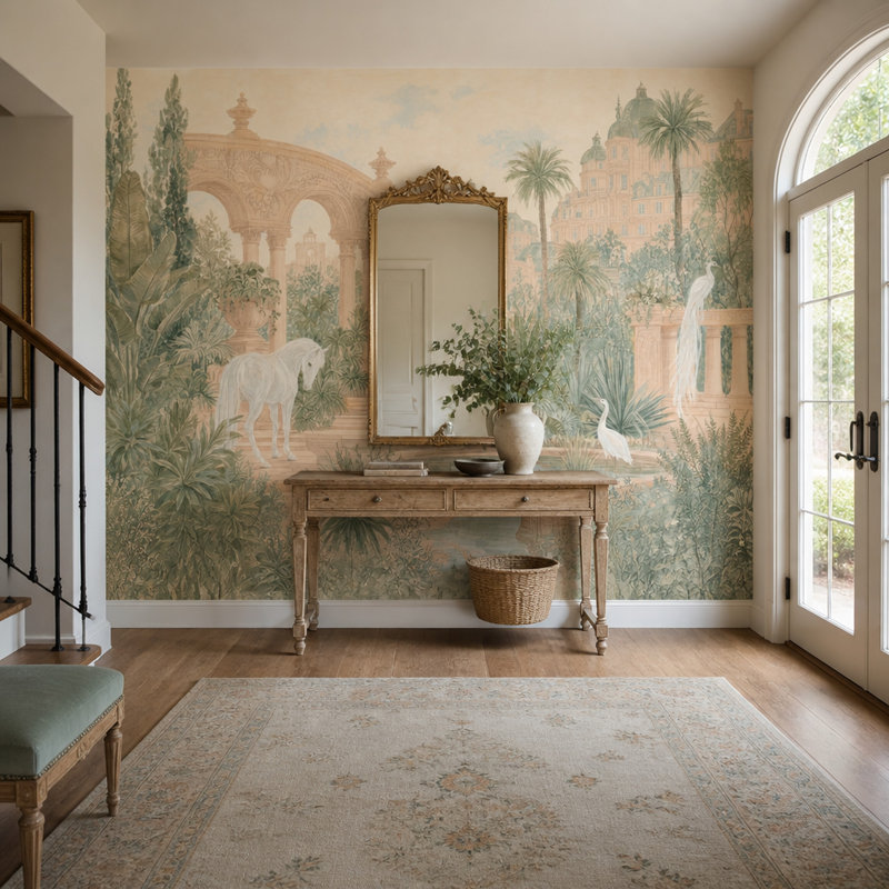 Décoration murale murale française French Palace, 140 po x 108 po, Texturé non collé