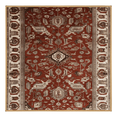Tapis brun lavable à la machine