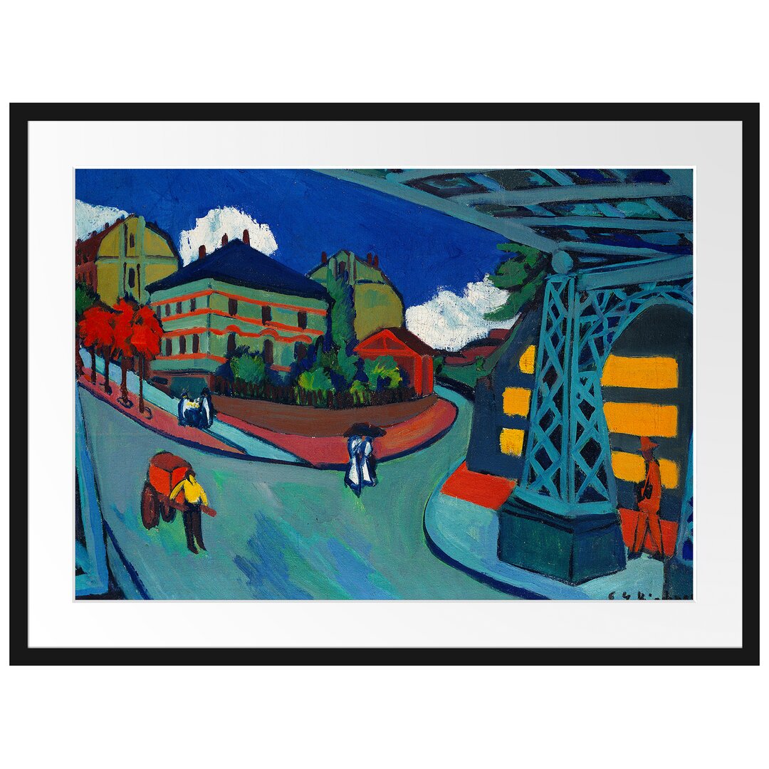 Gerahmter Kunstdruck Railway Overpass Löbtauer von Ernst Ludwig Kirchner