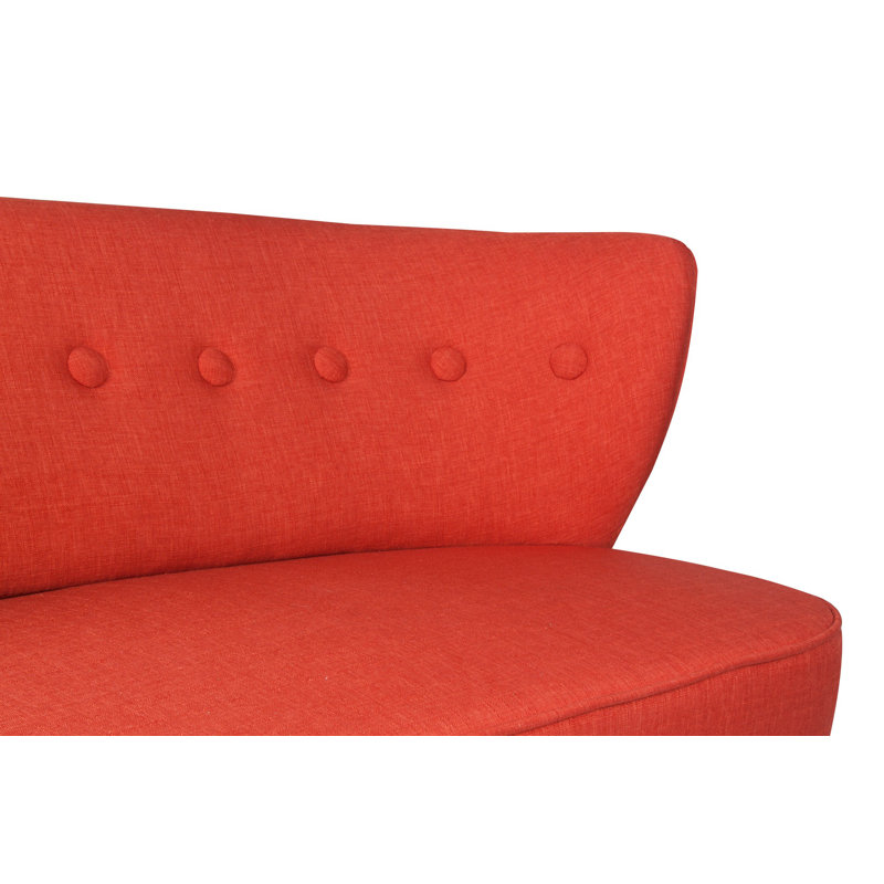 Causeuse 55,51 po, Carrelage rouge
