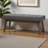 Coogee Dark Gray Fabric Upholstered Button Tufting Bench, 17.72'' H X 42.99'' W X 15.98'' D-1528247230