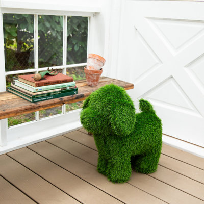 18 po Chiot topiaire en peluche artificielle résistant aux rayons UV (intérieur / extérieur)