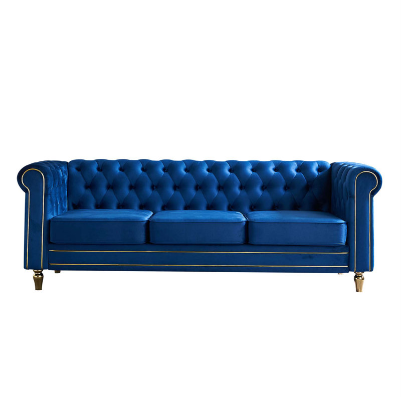 Canapé Chesterfield, Bleu