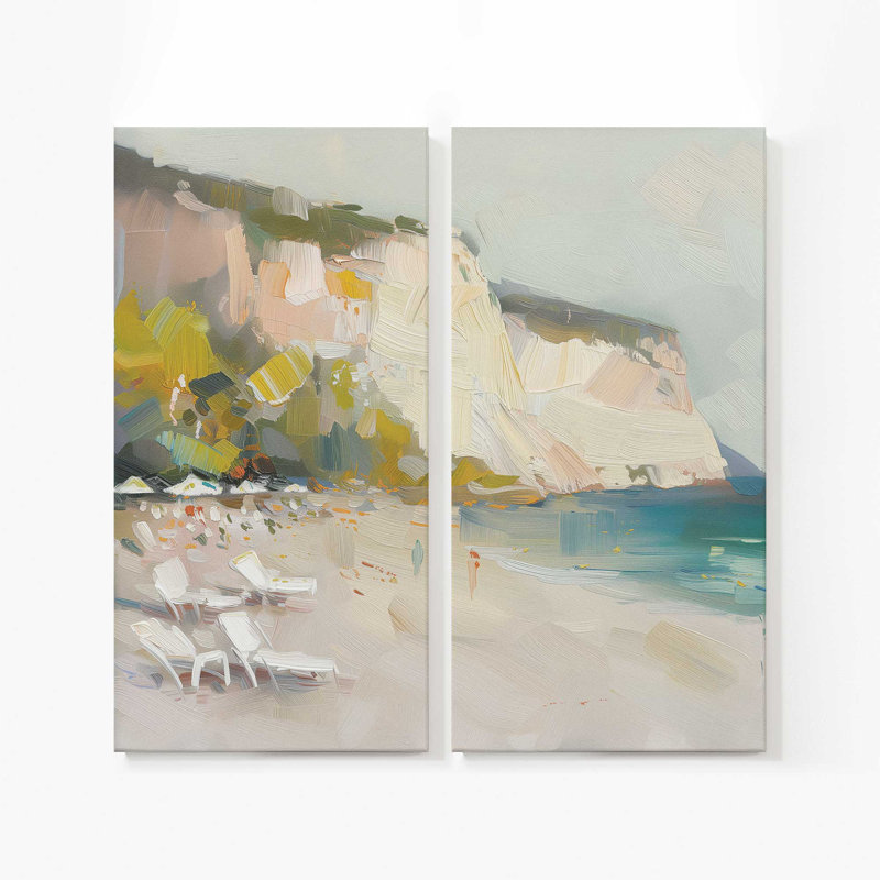 Sonate marine v1 | Impression sur toile 2 panneaux, H 48 po x l 48 po