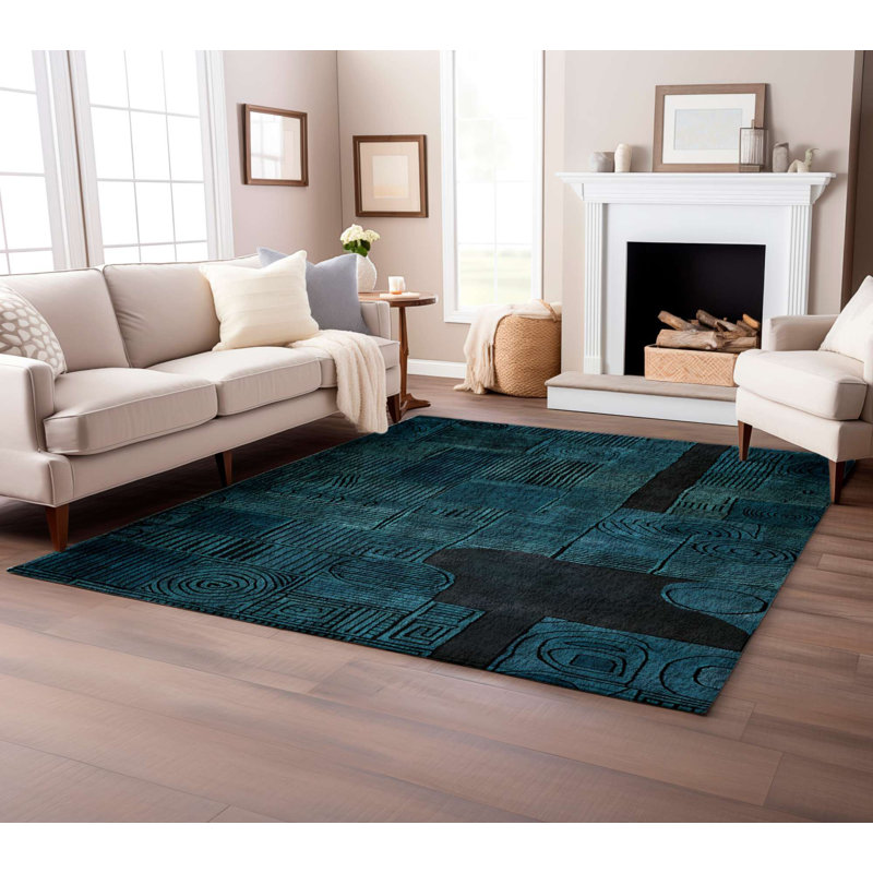 Soft Non-Slip Area Rug, 50 x 60 cm (1.6 x 2.0 ft), 60% Cotton & 40% Polyester | Machine Woven, Digital Print, No Pile, 0.3 in Thick | Washable at 86°F, Perfect for Living Room & Bedroom Decor