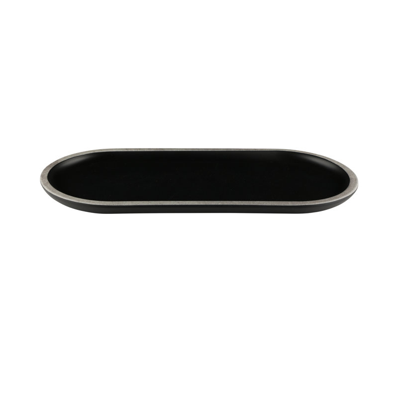 Assiette plate en mélamine 13 po Kobe, Argent