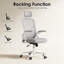 Chaise de bureau à domicile avec appui-tête, chaise de bureau ergonomique, chaise d'ordinateur à haut dossier avec accoudoirs et support lombaire réglable-1675245311-1675245307