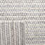 Tapis rayé ivoire / gris clair fait à la main Charvik-1011245964