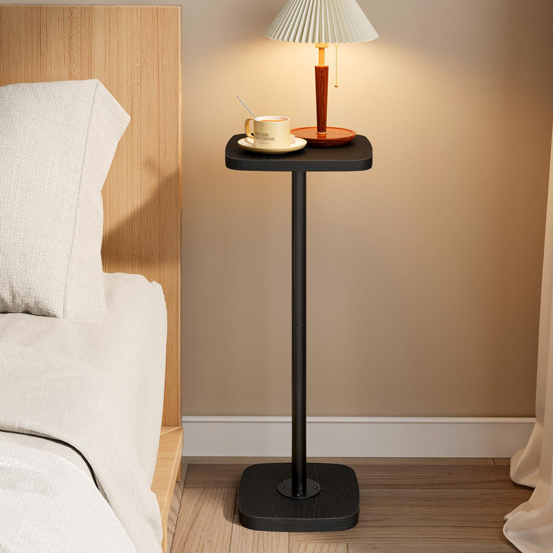 Table d'appoint carrée pour petits espaces, Noir