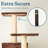 PETMAKER 64 Inch Tall Cat Tree Tower - Cat Tower with Kitten Condo, Climbing Perches, and 5 Jute Rope Scratching Posts - Multi-Level Kitten Tree and Climbing Activity-130815041-130815042