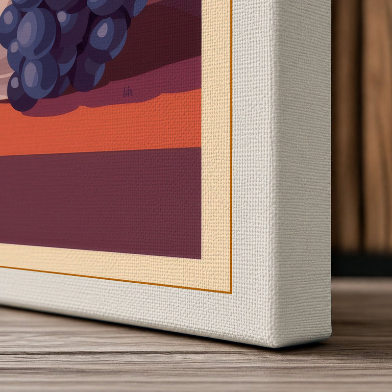 Fruit Bowl Art Deco - Wrapped Canvas, 24x16 - 61.0 x 40.6 cm, Cream Border