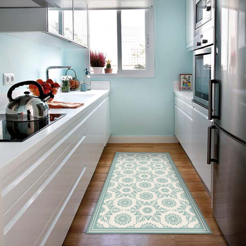 Davanti Vinyl Floor Mat - Alhambra Gardens Collection, Runner 2' x 5'