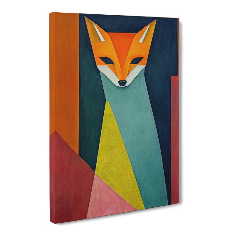 Fox Abstract - Wrapped Canvas, 76cm H x 50cm W x 3cm D
