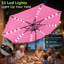 3 m 3-Tier Solar Patio Umbrella,32 LED Lights Patio Table Umbrellas With Tilt And Crank,8 Sturdy Ribs For Market, Beach, Pool, Garden, Deck, Backyard-1214795736