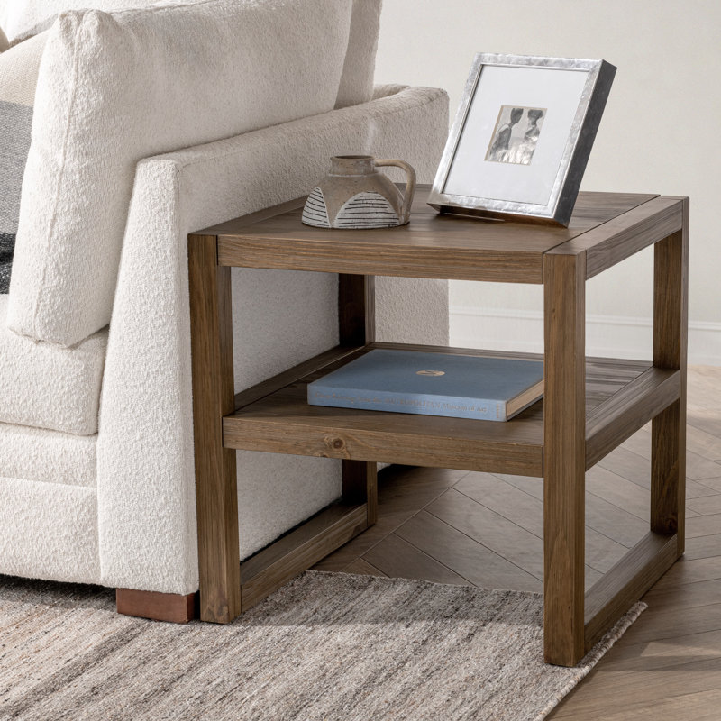 Fenmore Collection Solid Wood End Table, Honey Brown