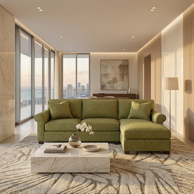 Canapé modulaire Irlanda, Polyester vert