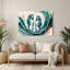 «Coastal Seahorse Family», art mural en métal vert-217151873