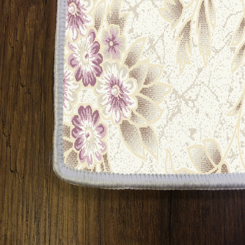 Tapis en polyester de qualité supérieure (5,2 x 7,5 pi), 100% antibactérien, antidérapant, 0,3 po de hauteur | Lavable à la machine, impression numérique 3D, tapis tissé durable | Idéal pour le salon, la chambre à coucher et les espaces repas