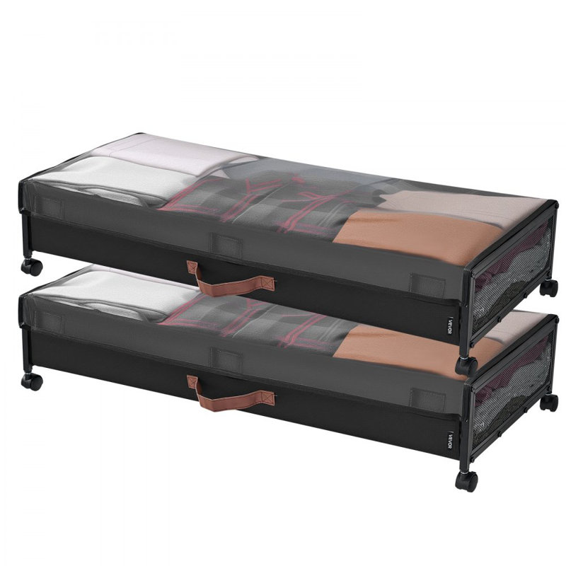 Rangement sous le lit avec roulettes: sacs de rangement à roulettes 36 x 18,1 x 7,3 pouces