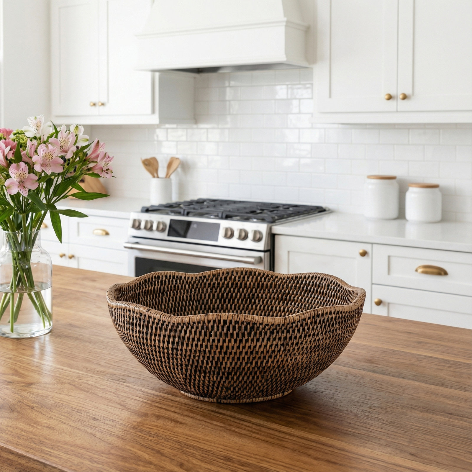 Handmade Rattan Decorative Bowl 1, Brown
