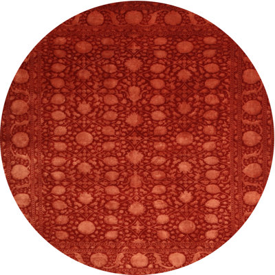 Tapis de zone rouge/brun contemporain
