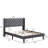 Velvet Button Upholstered Queen Bed - Wood Slat Construction Gray Color Scheme Size With Upholstery And Solid Support