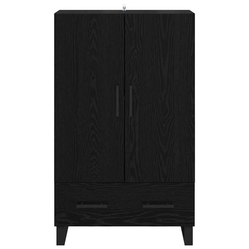  Highboard Black Oak 69.5 X 30 X 115 Cm Engineered Wood, Black Oak