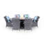 Parsons 6 - Person Wicker Patio Dining Set with Rectangular Table , Cushions Included-1884881099-1884881100
