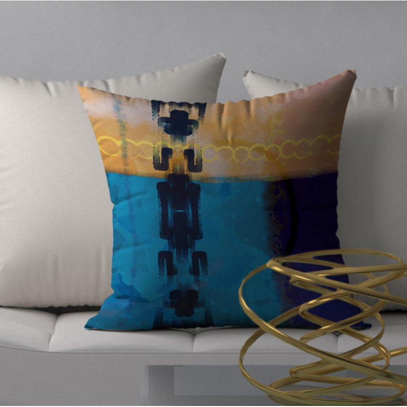 Housse de coussin décoratif carrée luxueuse Alive/insert, 18 po x 18 po