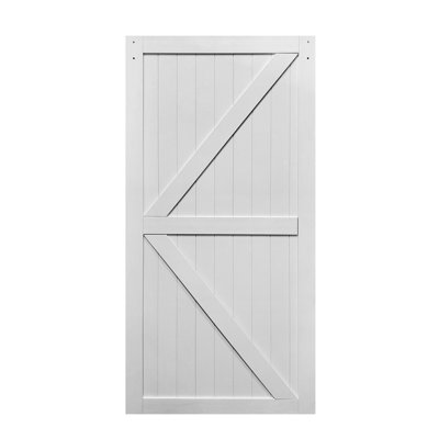 Trous pré-percés en MDF pour porte de grange Assemblage facile - Porte simple, quincaillerie non incluse