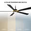 Rotary Smart LED Downrod Ceiling Fan-410415418