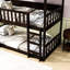 Lit simple superposé en bois d'hévéa simple, détachable, échelles et garde-corps pour chambre à coucher au-dessus d'un lit simple en bois