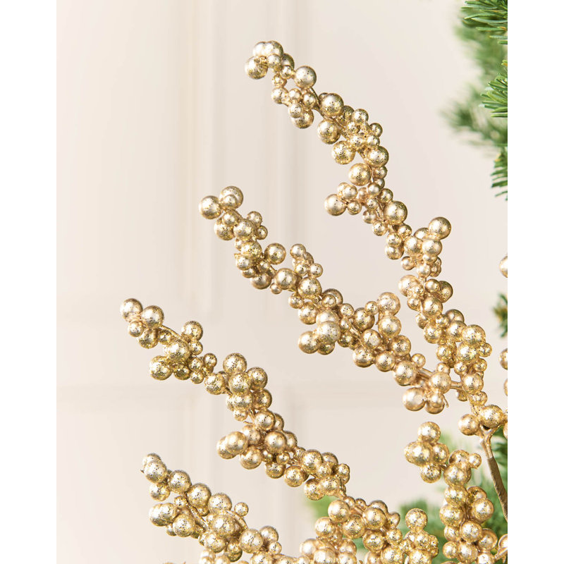 Gold Berry Christmas Tree Pick, 55cm