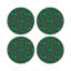 Sous-verres ronds en cuir Gem Emeralds-119015206