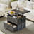 Wynny Farmhourse Wood Square Coffee Table, Lift Top Coffee Table with 4-in-1 Storage-1447768082