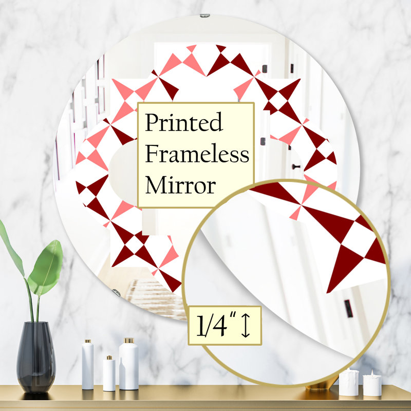 Miroir mural Hexagon Star Art Deco, H 31,5 po x l po