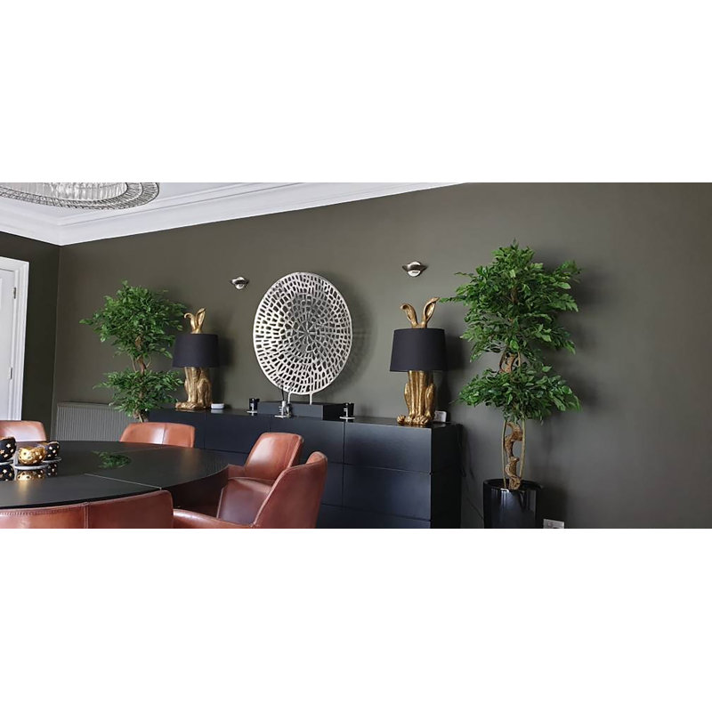 Faux Ficus Tree, Black, 120cm H x 20cm W x 20cm D