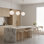 Luminaire suspendu de cuisine 1 lumière avec abat-jour lait Colewood