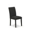 L'ensemble 5 pièces comprend une table de salle à manger en lin blanc et 4 chaises rembourrées en tissu de lin noir avec dossier haut - finition noire brossée-1765224031-1765224098-1843017551