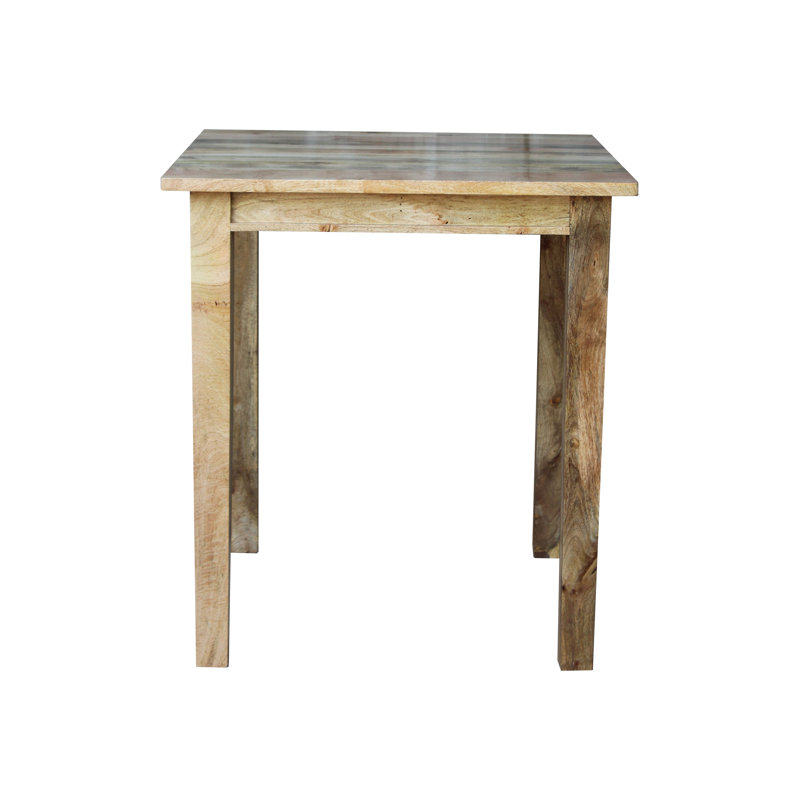 Rustic 38" Square Reclaimed Mango Wood Bar Height Table