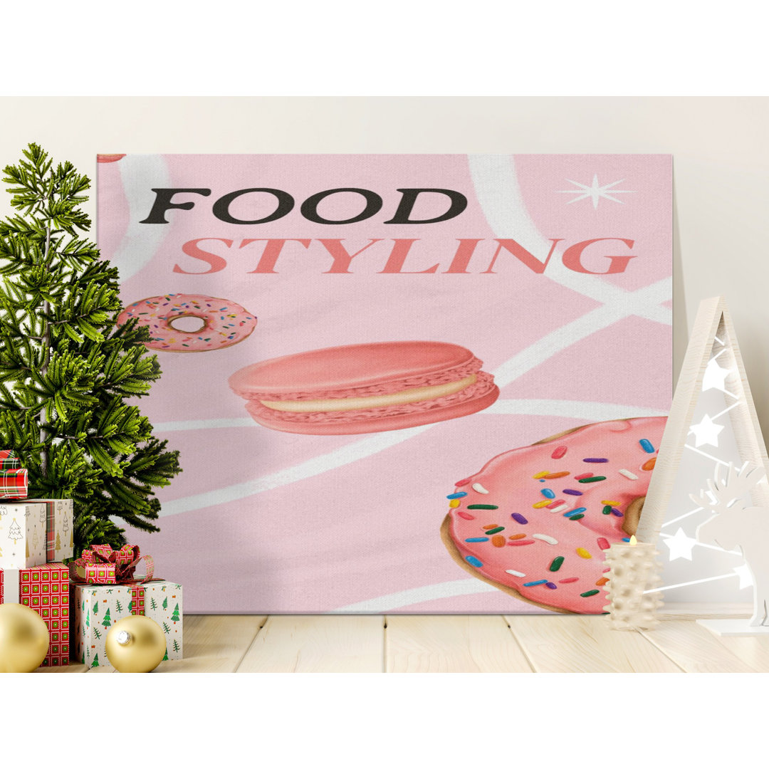 Food Styling Pink Aesthetic Canvas