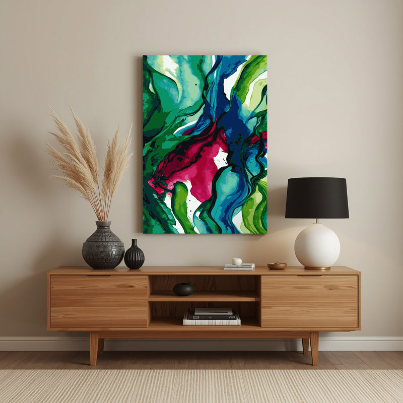 Aquarelle abstraite, art mural en métal brun 54, H 36 po x l 24 po
