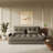 Foldable Double Corduroy Fabric Sofa Bed With High-Resilience Density Foam Cushions-1505274615