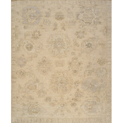 Oushak Cream Wool Area Rug