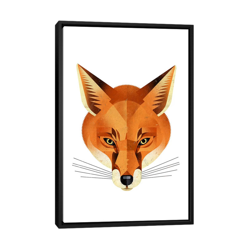 Fox by Dieter Braun - Print on Canvas, Black Framed, 152.5 cm H x 101.5 cm W