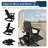 Outdoor HDPE Folding and Rocking Adirondack Chair With Double Cup Holder and Ottoam -702992267