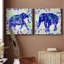 «Painted Elephant I», ensemble de 2 toiles tendues-416149898